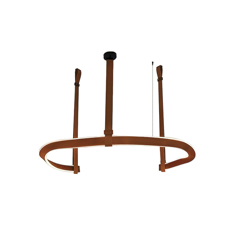 Chandelier | Aluminum & Velvet | Brown, 3 Sizes