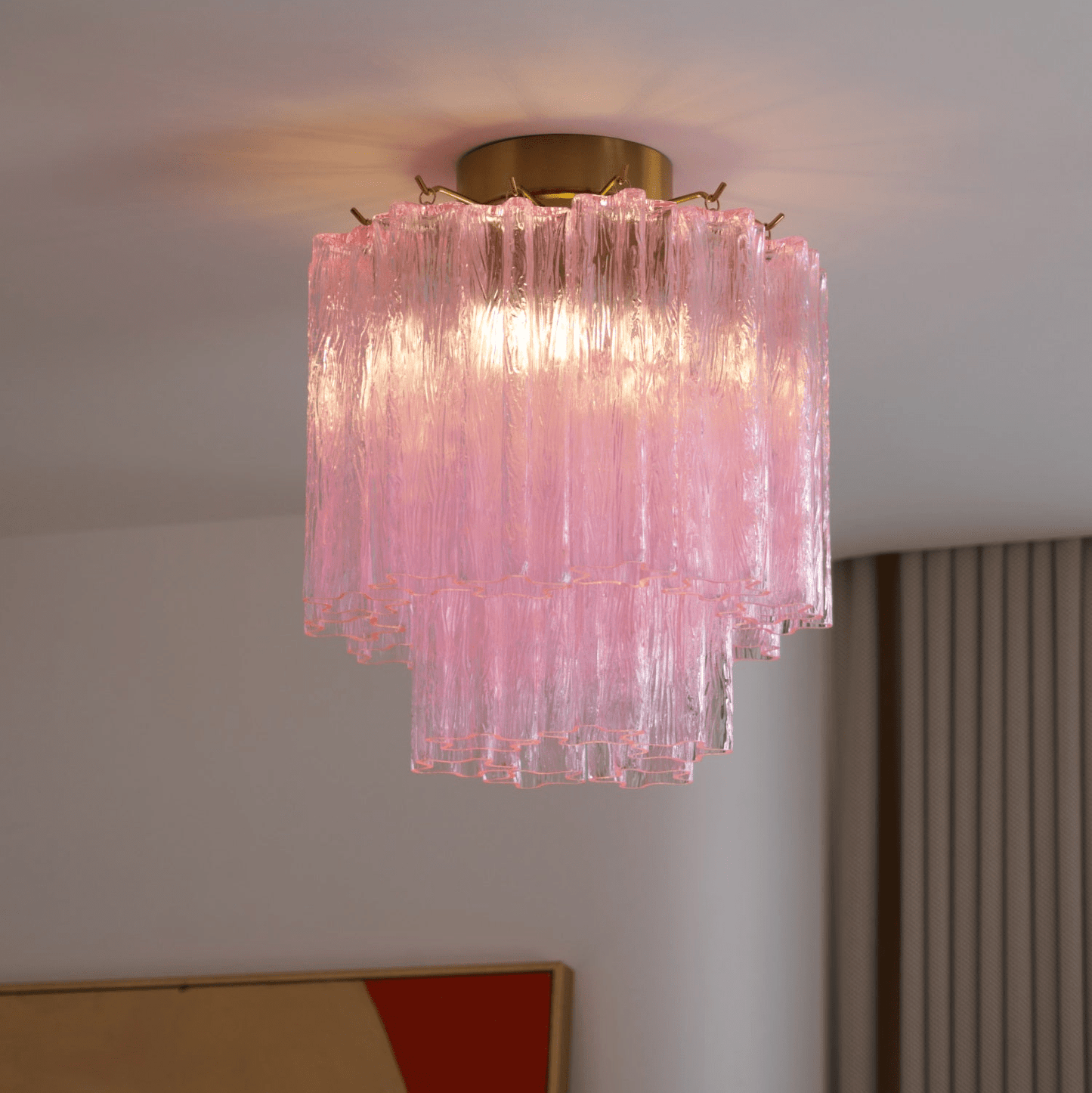 Fiora Ceiling Lamp | Murano Glass | Pink