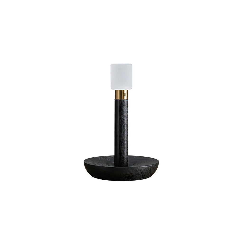 Fire Stick Table Lamp | Solid Wood | Black