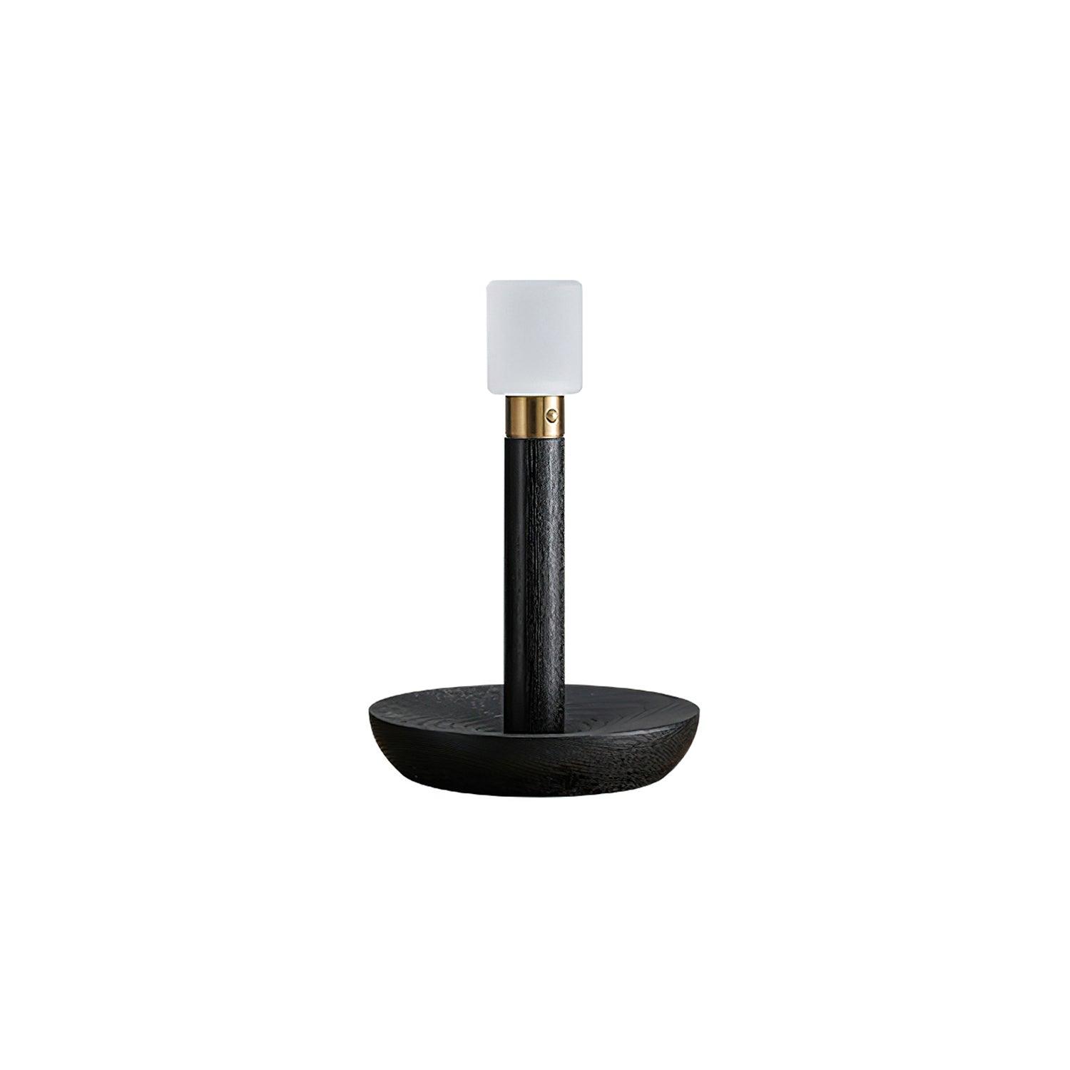 Fire Stick Table Lamp | Solid Wood | Black