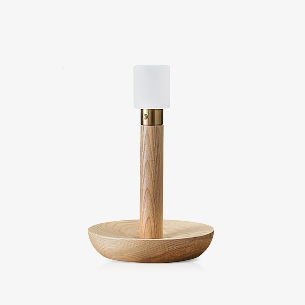 Fire Stick Table Lamp | Solid Wood | Black