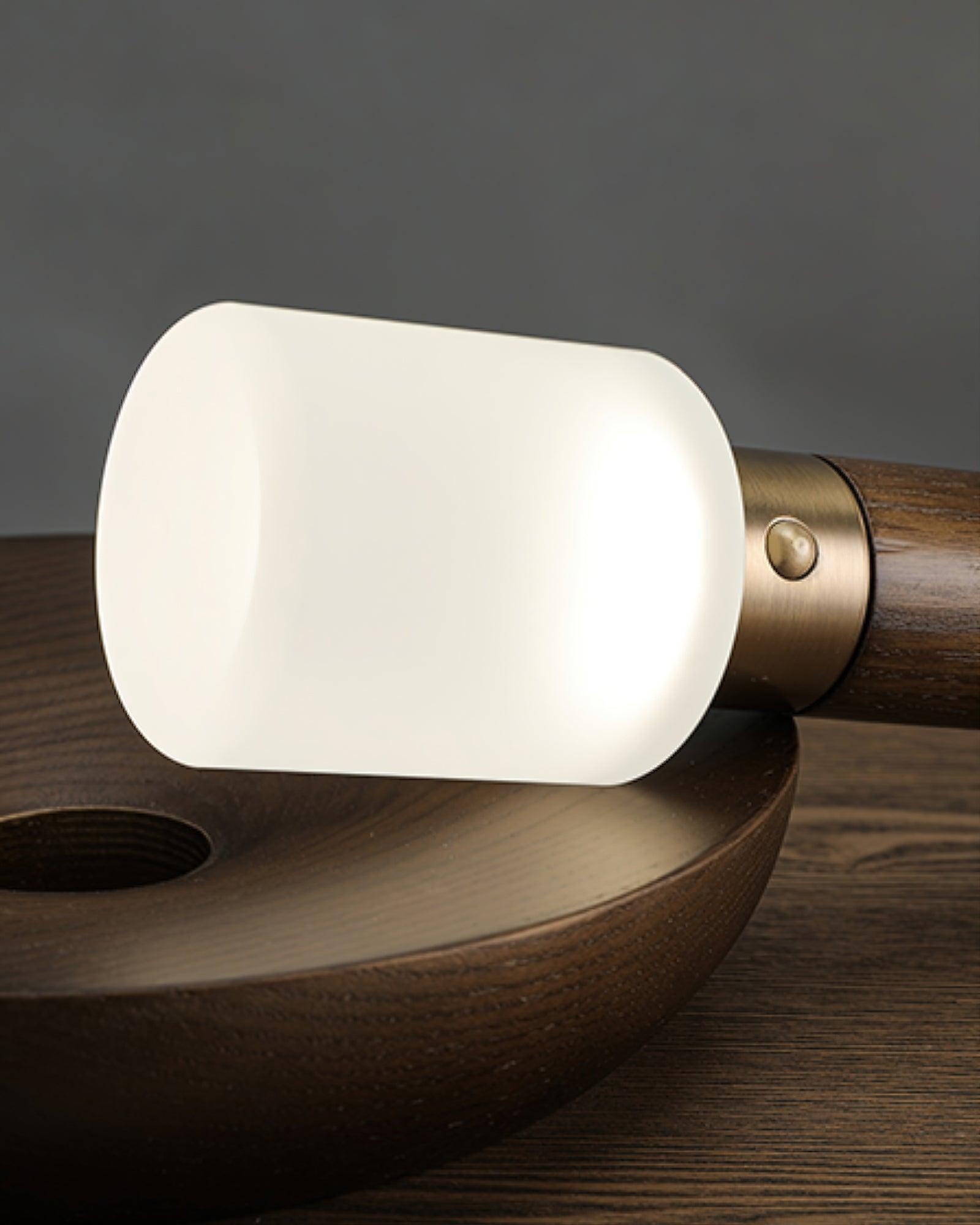Fire Stick Table Lamp | Solid Wood | Black