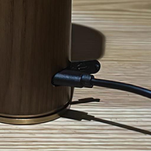 Fire Stick Table Lamp | Solid Wood | Black