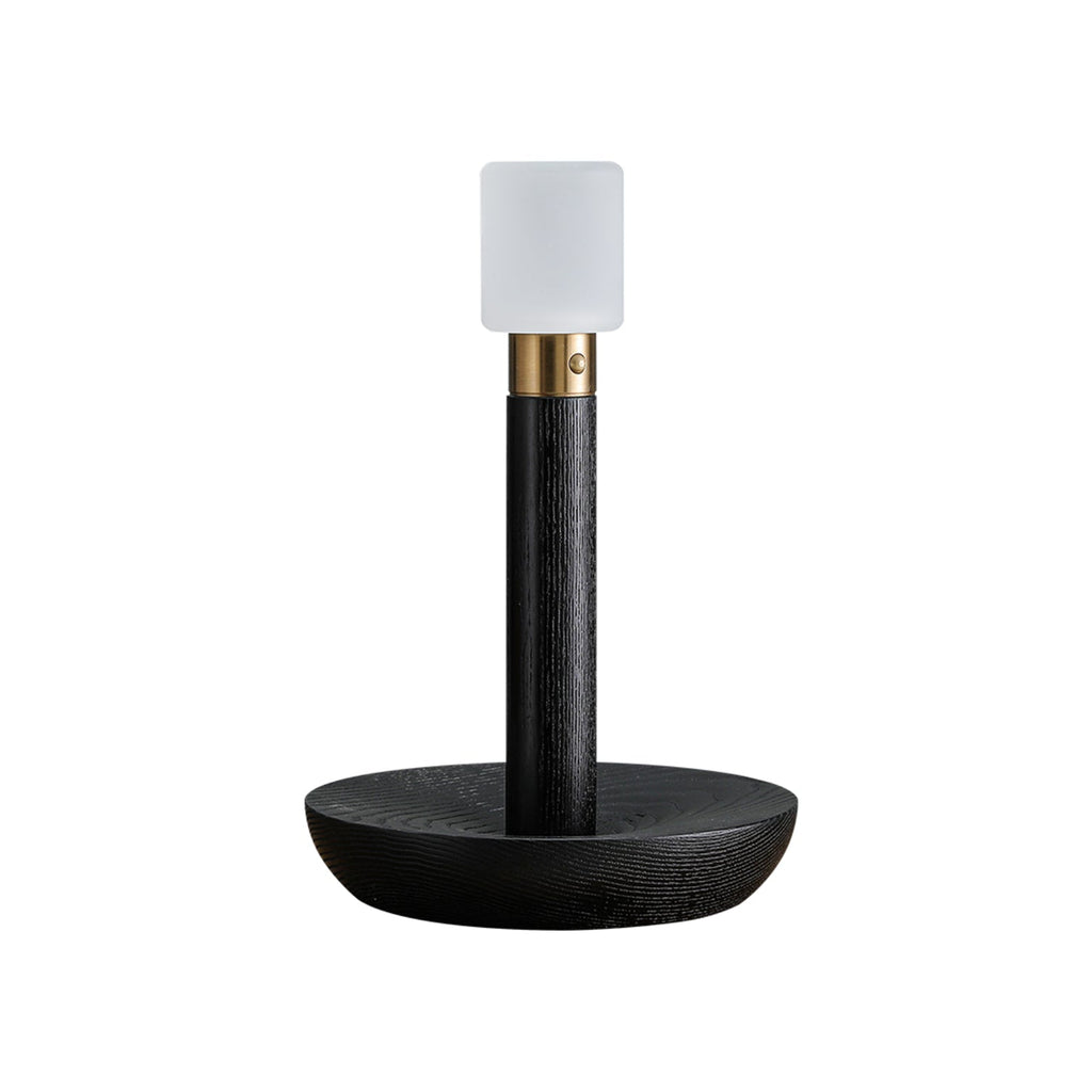 Fire Stick Table Lamp | Solid Wood | Black