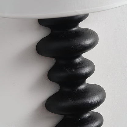 Fishbone Sconce | Solid Wood & Fabric | Black, White, Wood Color