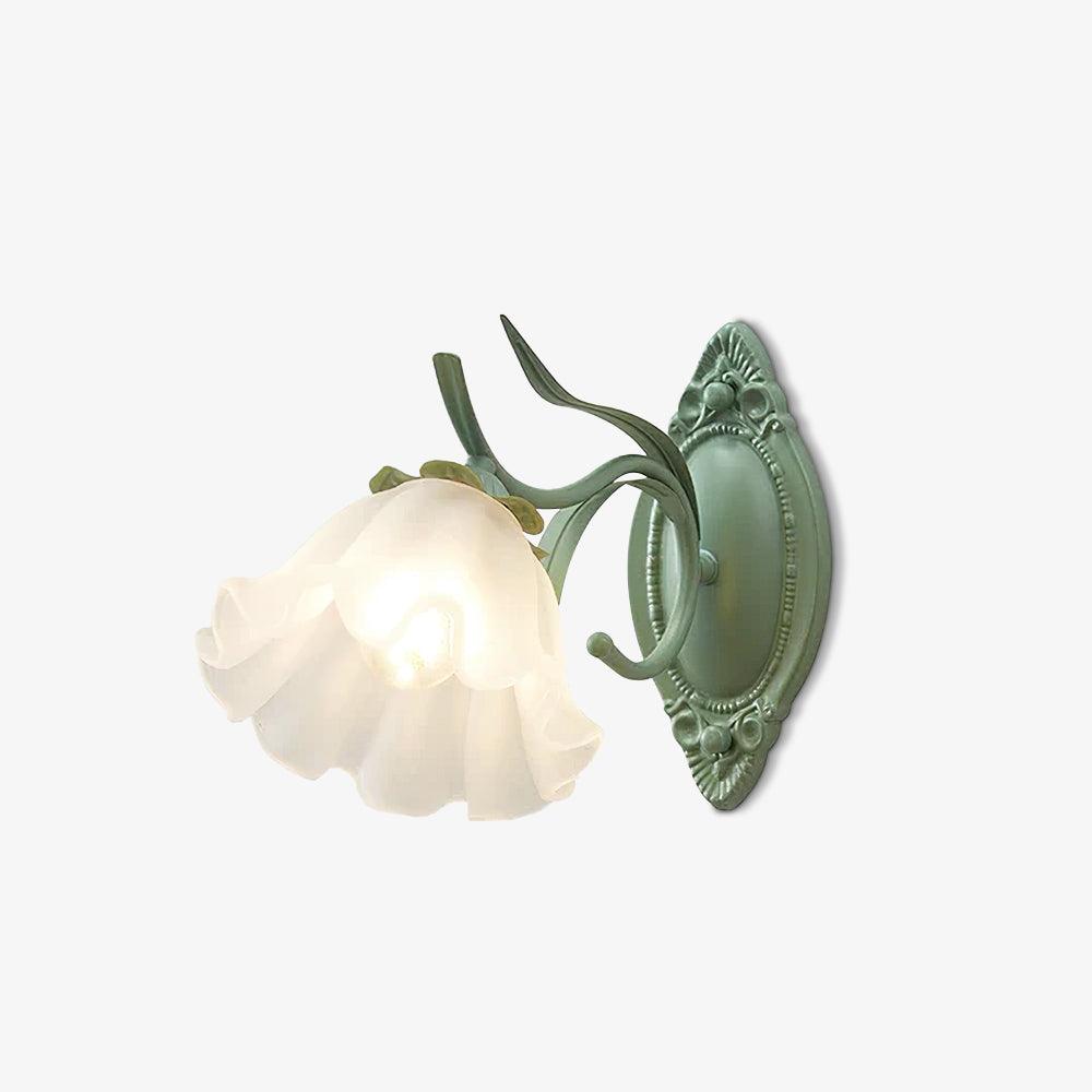 Flared Wall Sconce | Metal & Glass | Green | Set of 2