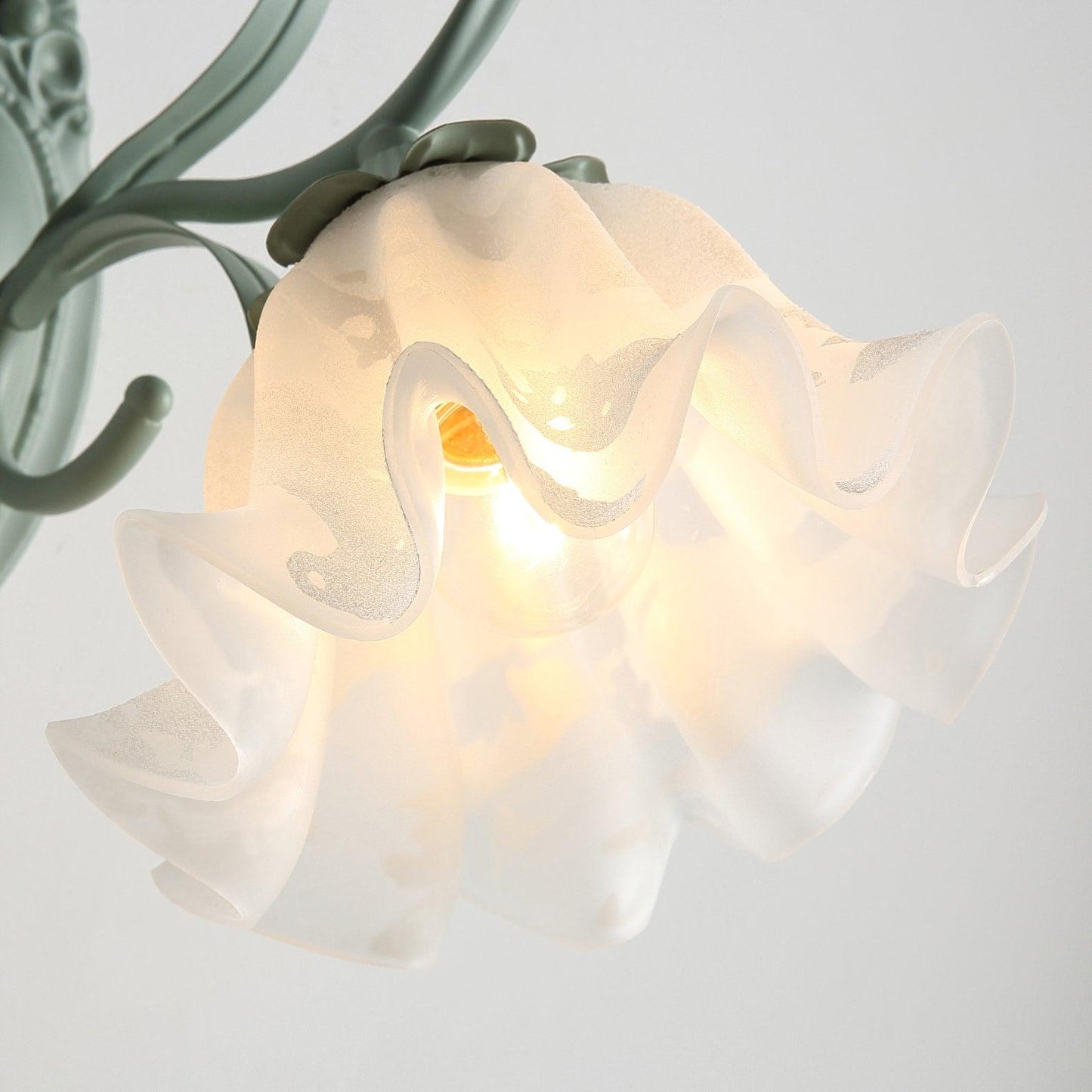 Flared Wall Sconce | Metal & Glass | Green | Set of 2