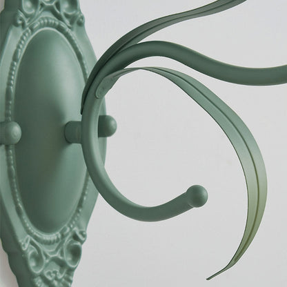Flared Wall Sconce | Metal & Glass | Green | Set of 2
