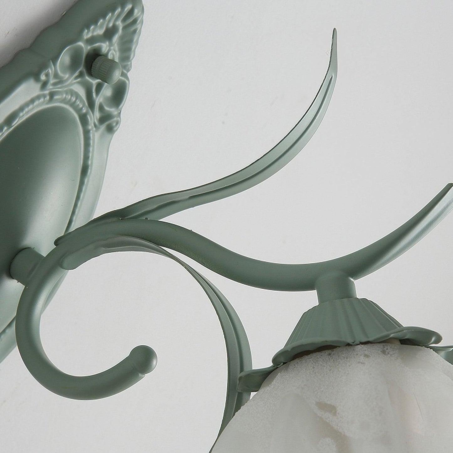 Flared Wall Sconce | Metal & Glass | Green | Set of 2
