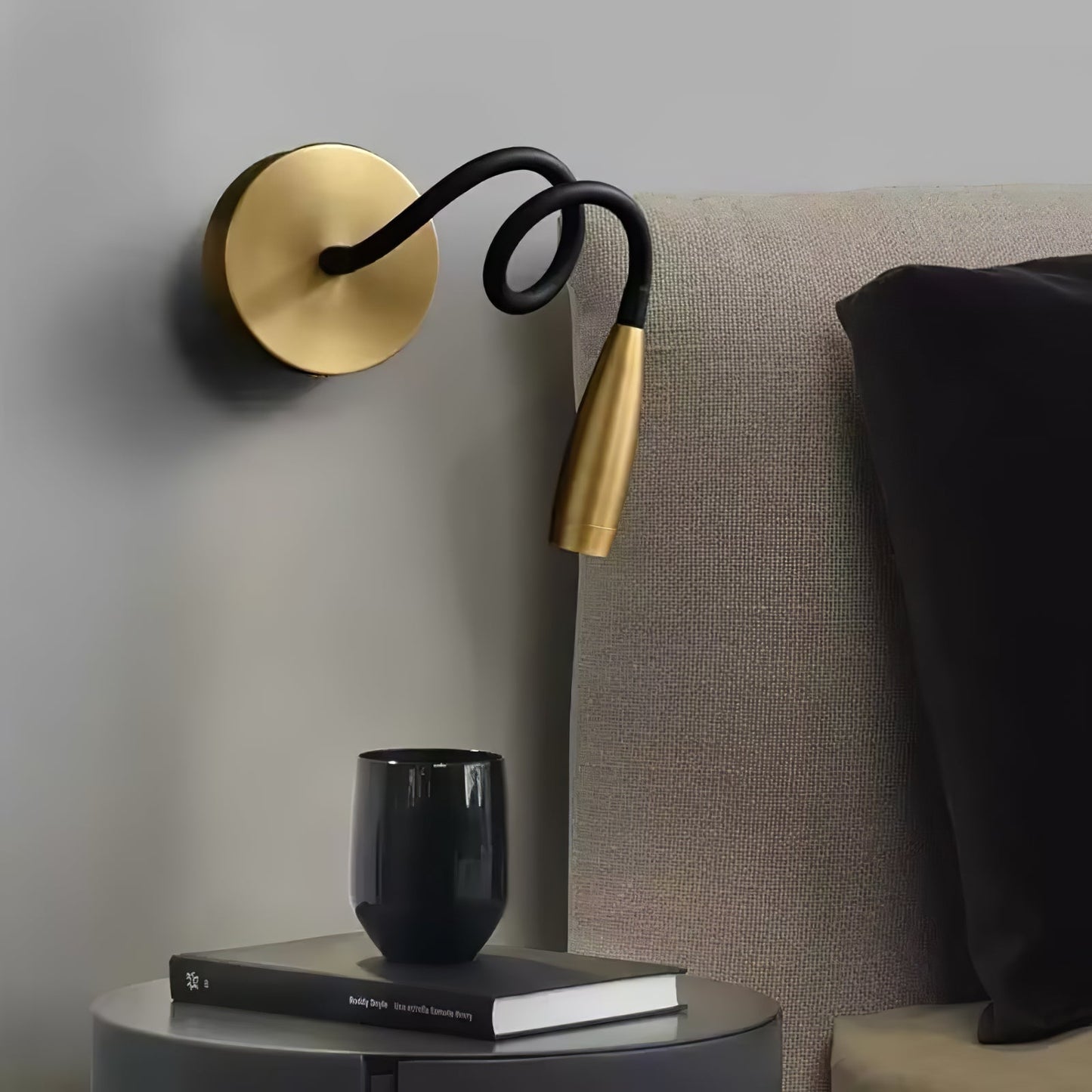 Flexi Hose Wall Light Sconce | Metal & Aluminum | Gold & Brushed Bronze | Set of 2