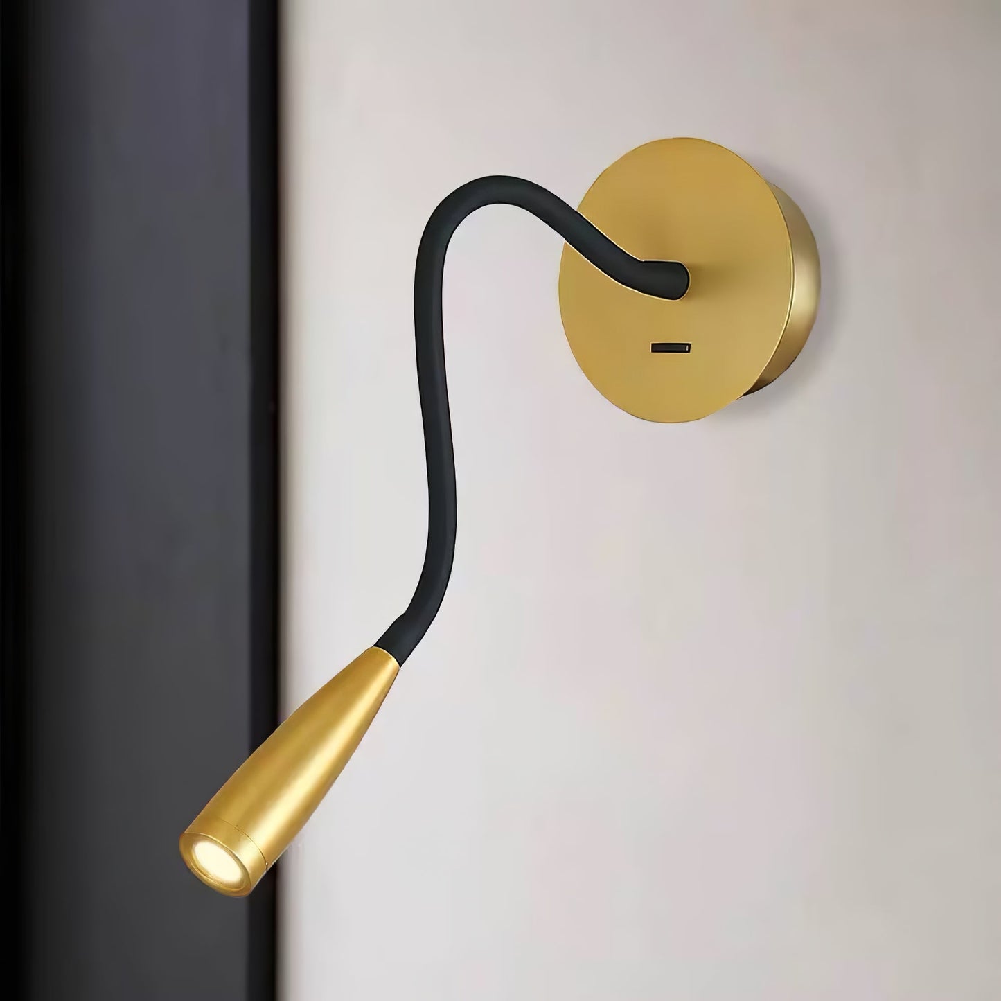 Flexi Hose Wall Light Sconce | Metal & Aluminum | Gold & Brushed Bronze | Set of 2
