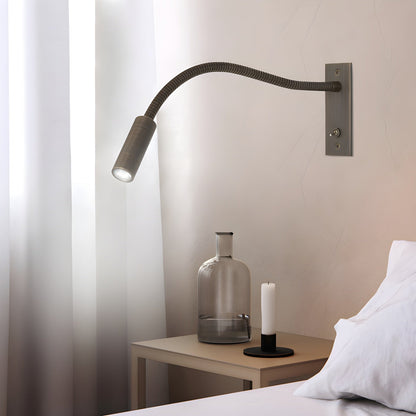 Gooseneck Wall Lamp | Metal | Black, Brushed Bronze, Sand Nickel