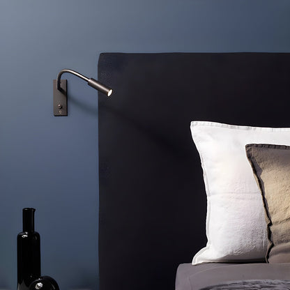 Gooseneck Wall Lamp | Metal | Black, Brushed Bronze, Sand Nickel