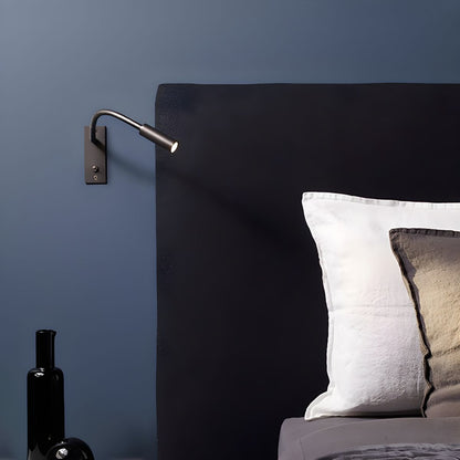 Gooseneck Wall Lamp | Metal | Black, Brushed Bronze, Sand Nickel