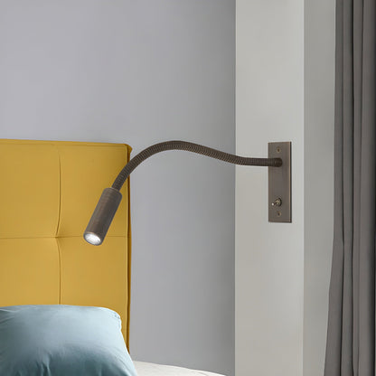 Gooseneck Wall Lamp | Metal | Black, Brushed Bronze, Sand Nickel