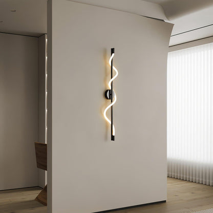 Flexible Linear Curve Wall Lamp | Silicone & Metal | Set of 2
