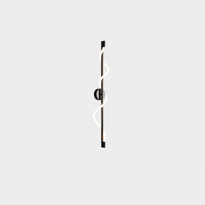 Flexible Linear Curve Wall Lamp | Silicone & Metal | Set of 2
