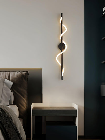 Flexible Linear Curve Wall Lamp | Silicone & Metal | Set of 2