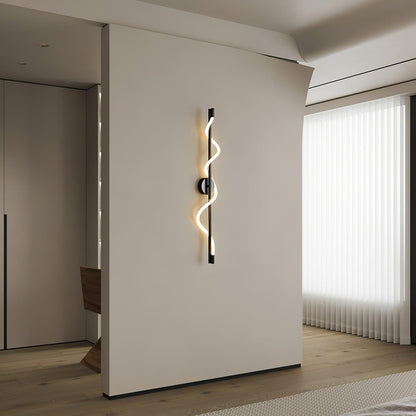 Flexible Linear Curve Wall Lamp | Silicone & Metal | Set of 2