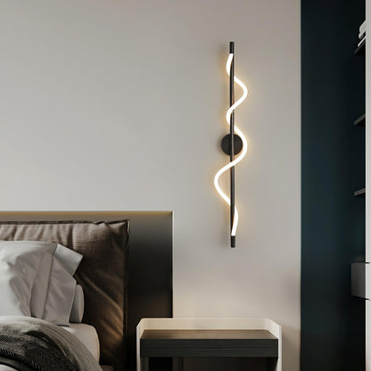 Flexible Linear Curve Wall Lamp | Silicone & Metal | Set of 2