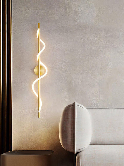 Flexible Linear Curve Wall Lamp | Silicone & Metal | Set of 2