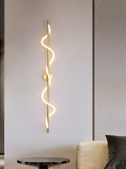 Flexible Linear Curve Wall Lamp | Silicone & Metal | Set of 2