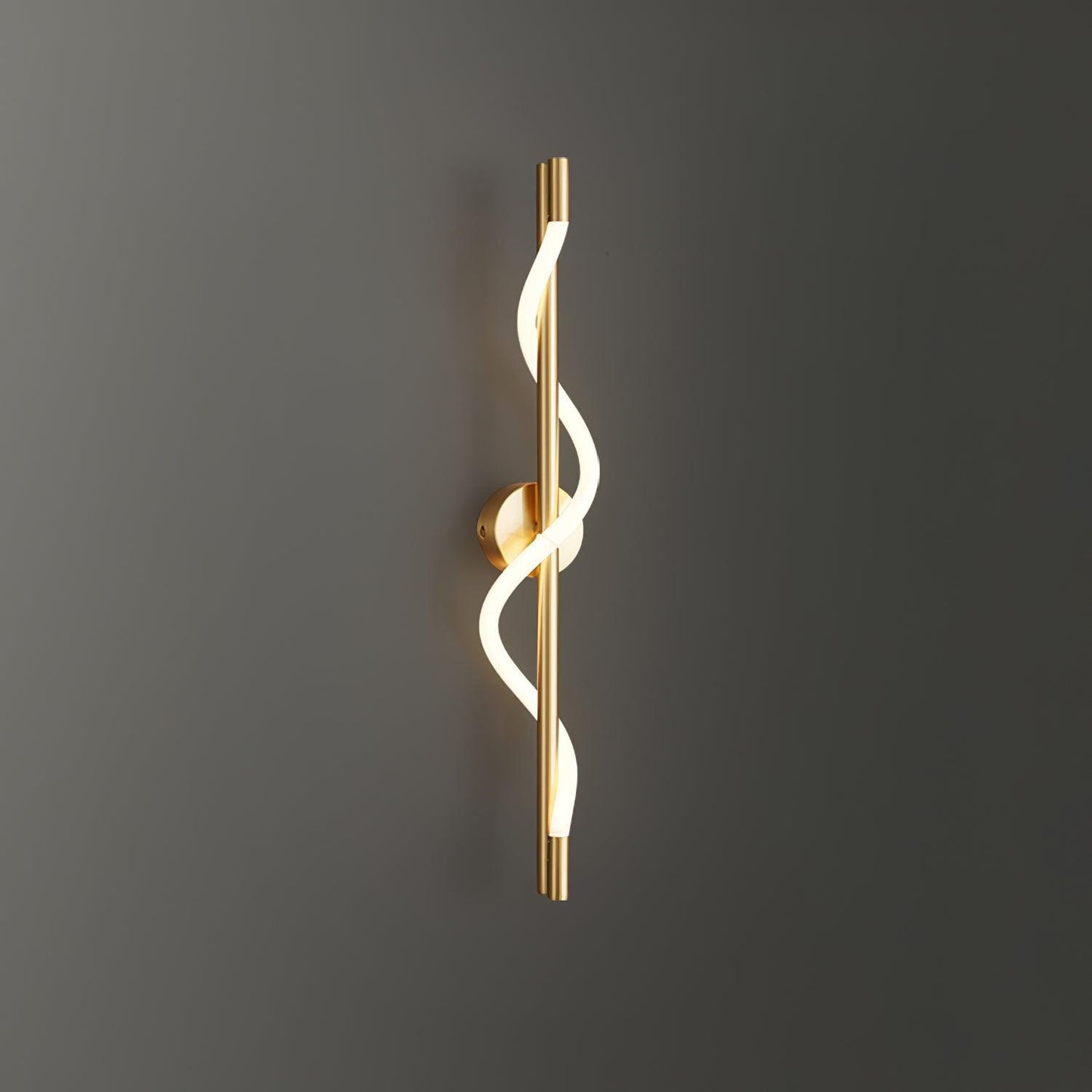 Flexible Linear Curve Wall Lamp | Silicone & Metal | Set of 2