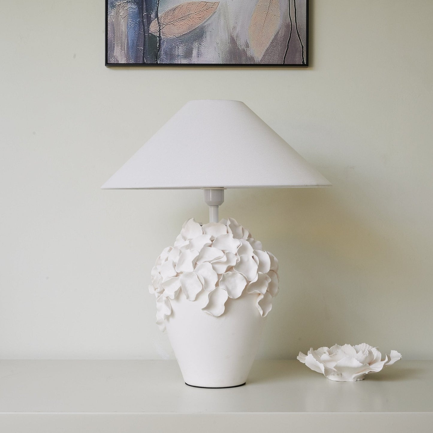Florae Table Lamp | Ceramic Base | White