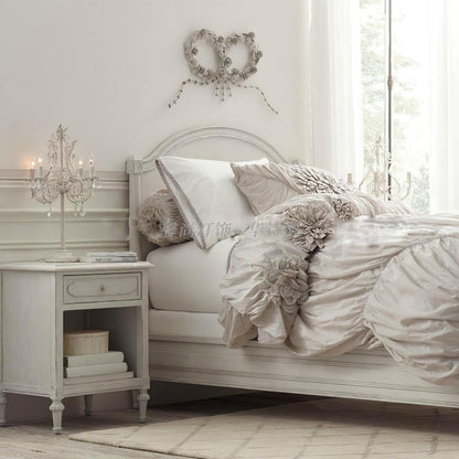 Candle Table Lamp | Crystal | Antique White