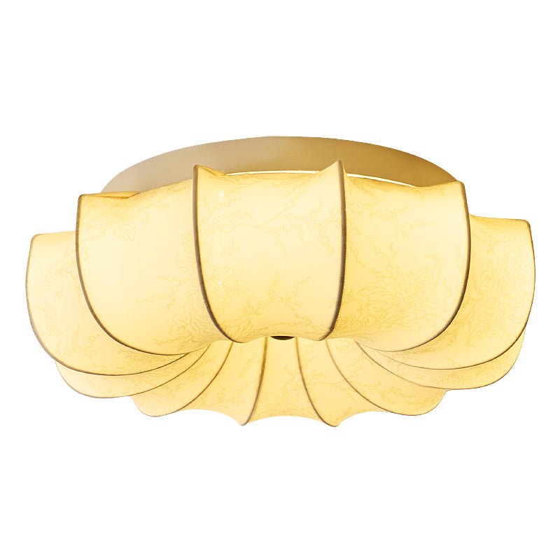 Floralis Ceiling Light | Fabric, Metal, Wood, Acrylic | Beige Shade