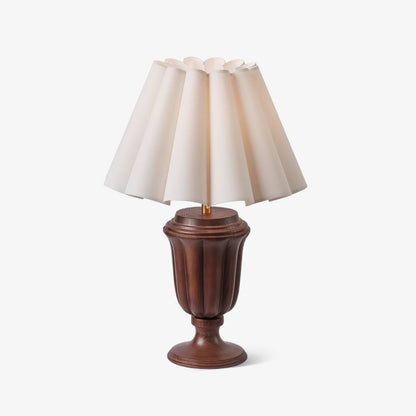 Florence Tulip Table Lamp | Wood, Fabric, Metal | White Shade