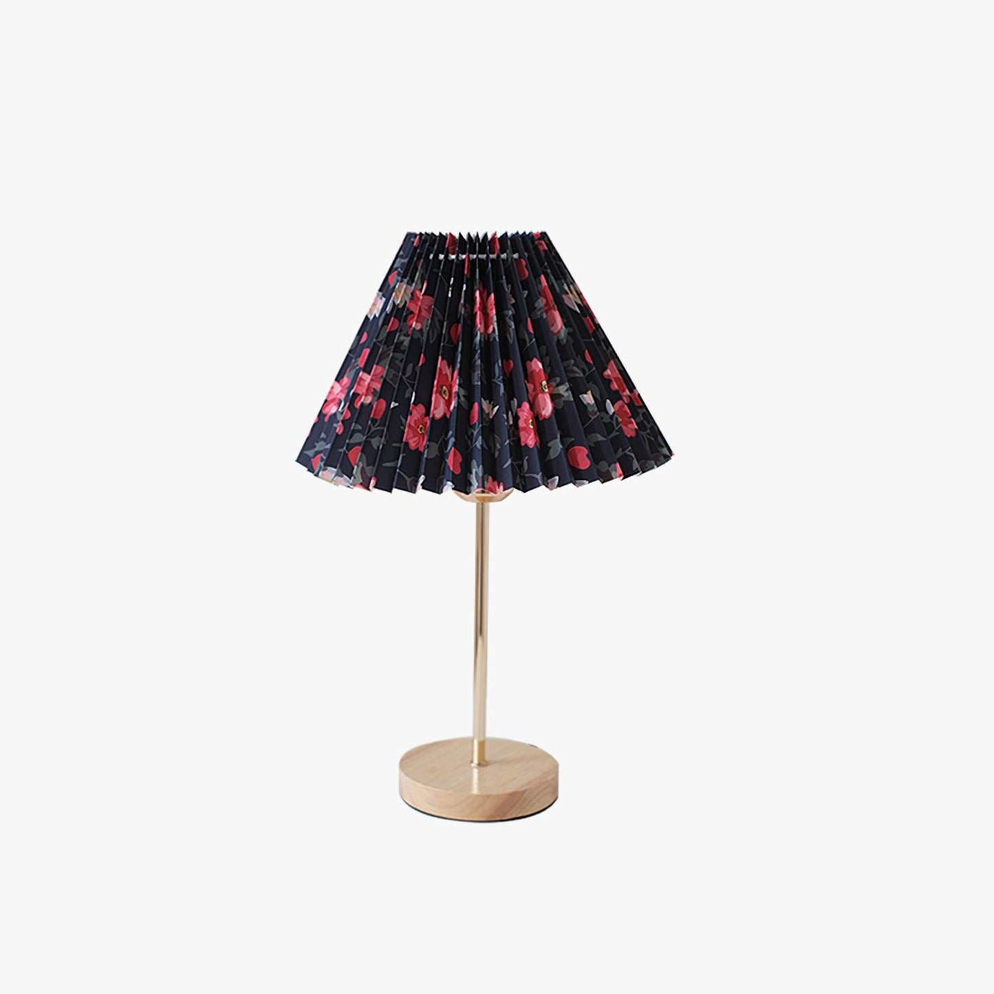 Flores Table Lamp | Fabric, Metal, Wood | Black Floral, White Floral