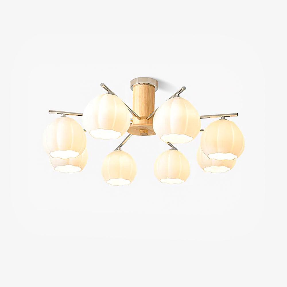 Flower Buds Ceiling Lamp | White Glass Shade | Multiple Sizes