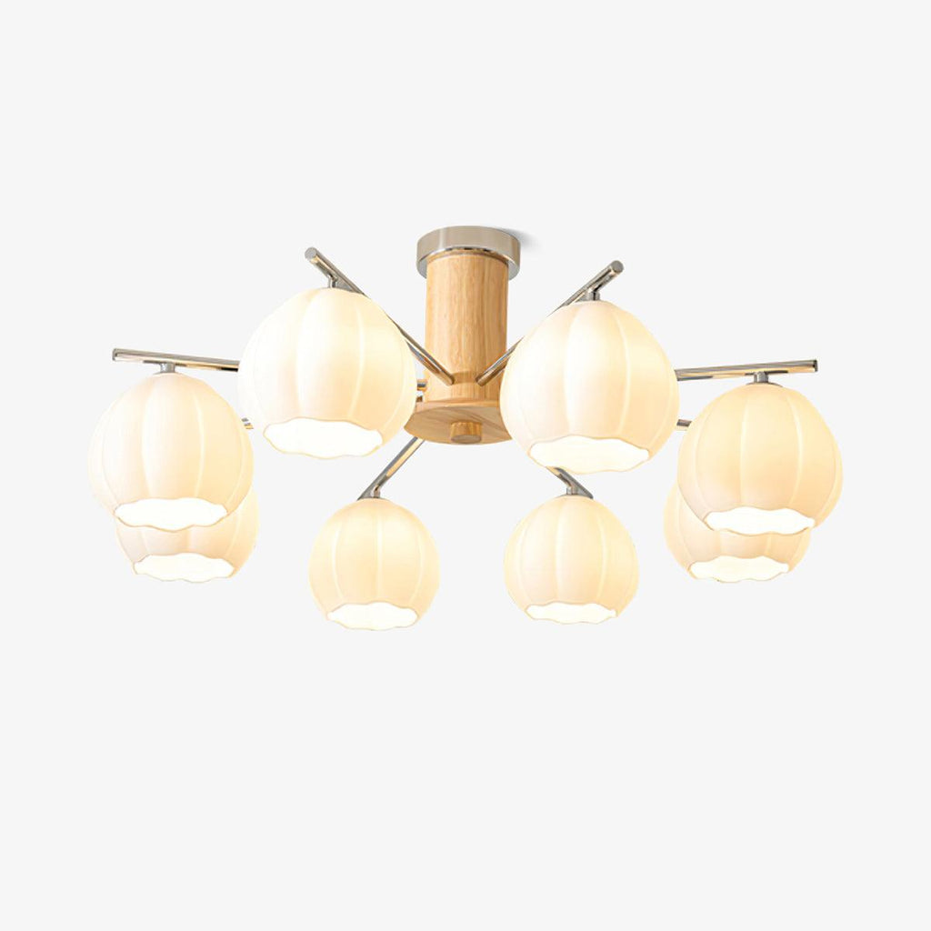 Flower Buds Ceiling Lamp | White Glass Shade | Multiple Sizes