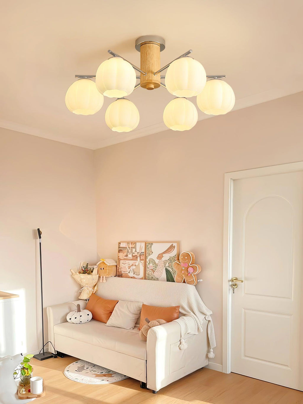 Flower Buds Ceiling Lamp | White Glass Shade | Multiple Sizes