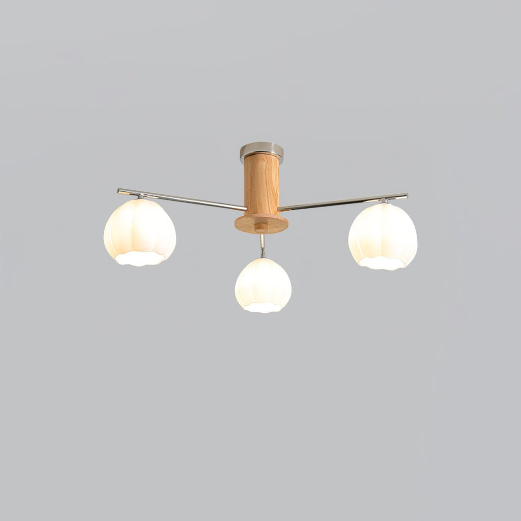 Flower Buds Ceiling Lamp | White Glass Shade | Multiple Sizes