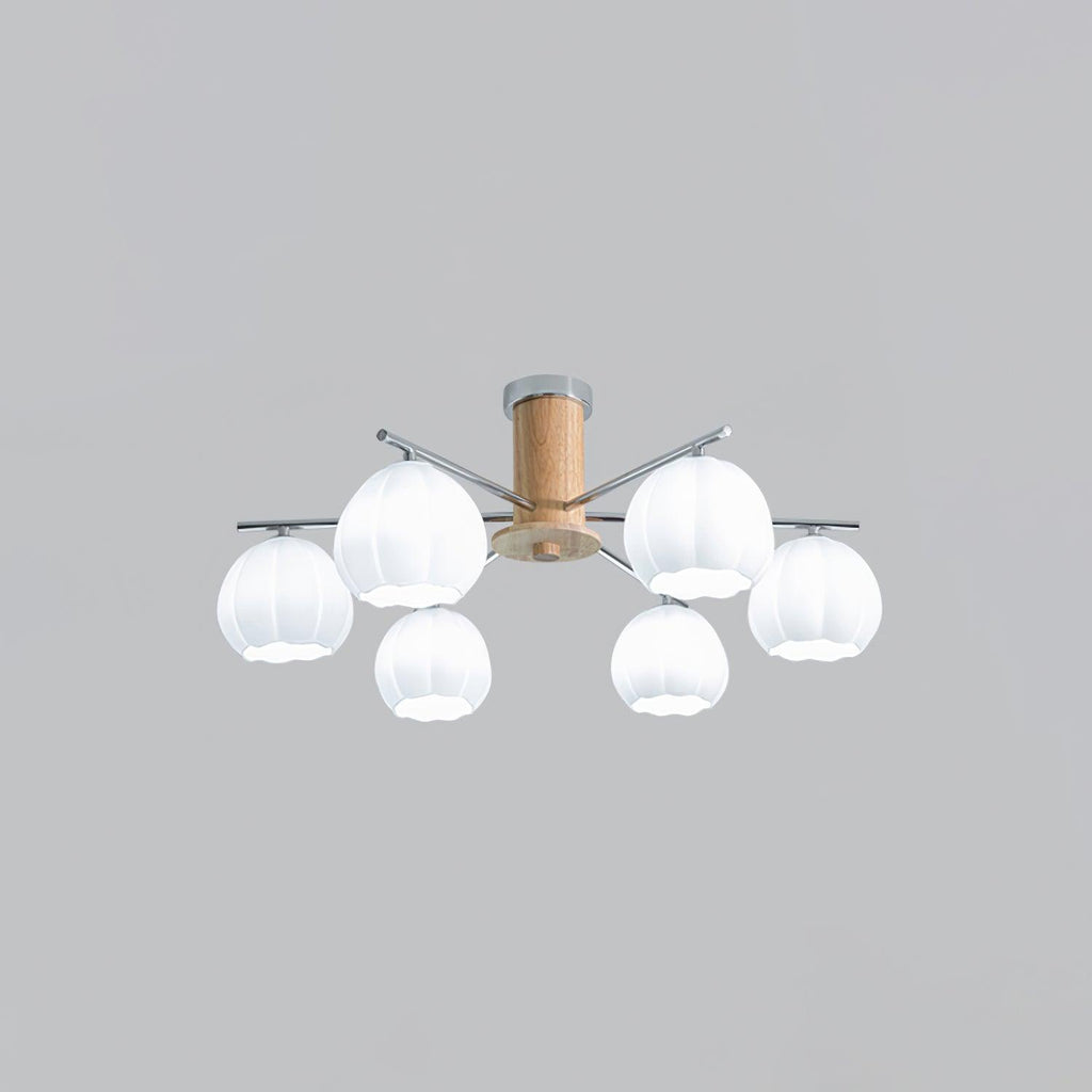 Flower Buds Ceiling Lamp | White Glass Shade | Multiple Sizes