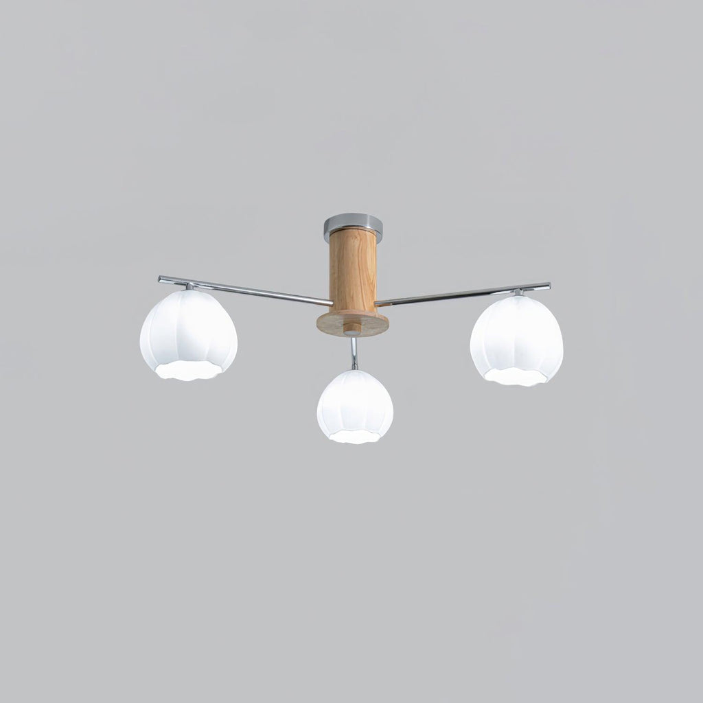 Flower Buds Ceiling Lamp | White Glass Shade | Multiple Sizes