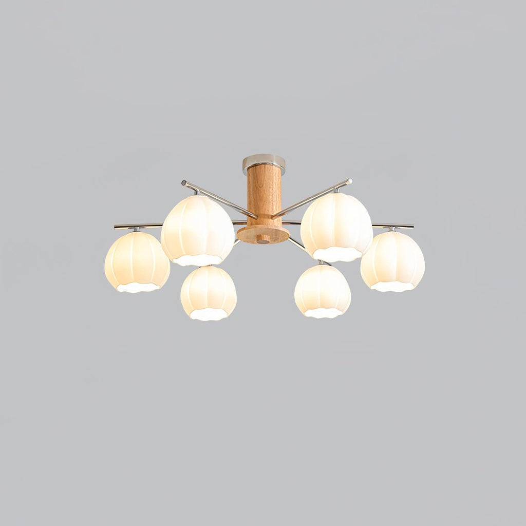 Flower Buds Ceiling Lamp | White Glass Shade | Multiple Sizes
