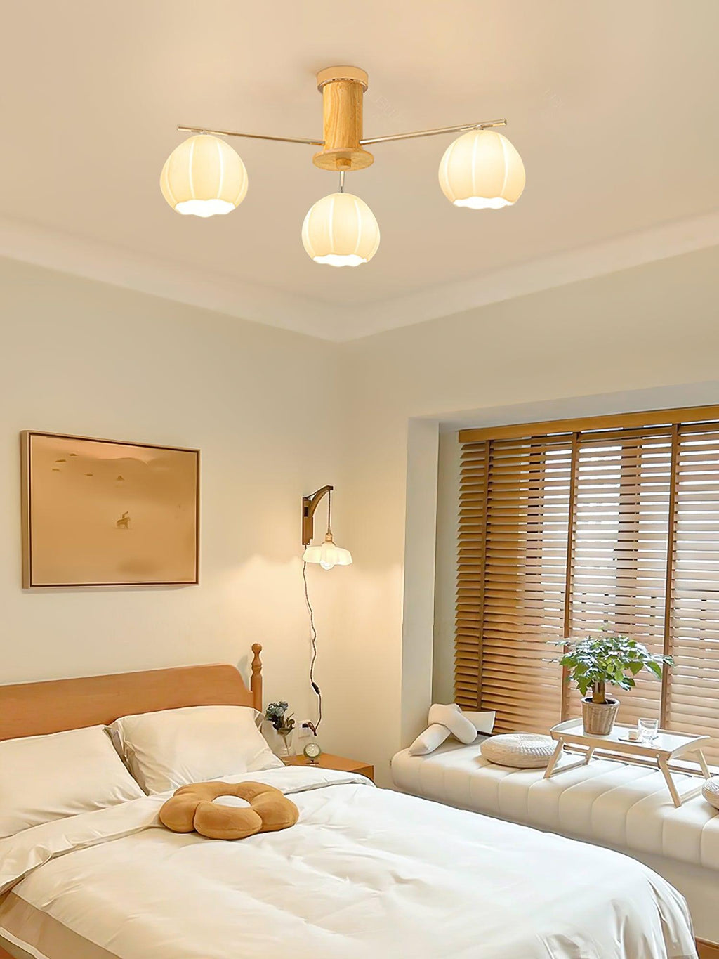Flower Buds Ceiling Lamp | White Glass Shade | Multiple Sizes