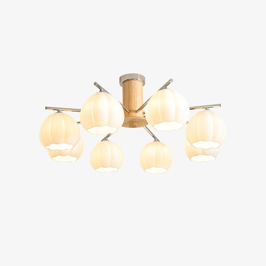 Flower Buds Ceiling Lamp | White Glass Shade | Multiple Sizes