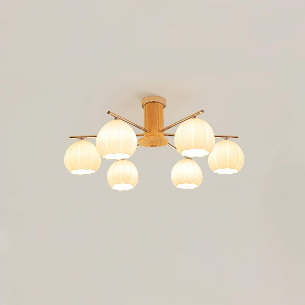 Flower Buds Ceiling Lamp | White Glass Shade | Multiple Sizes