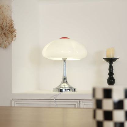 Flower Petal Table Lamp | Chrome Metal & Glass | 29cm Diameter