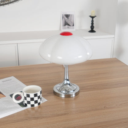 Flower Petal Table Lamp | Chrome Metal & Glass | 29cm Diameter