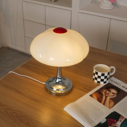 Flower Petal Table Lamp | Chrome Metal & Glass | 29cm Diameter