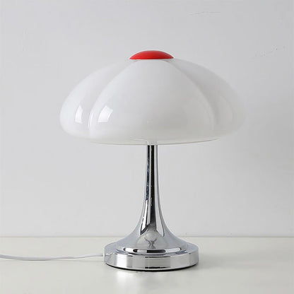 Flower Petal Table Lamp | Chrome Metal & Glass | 29cm Diameter