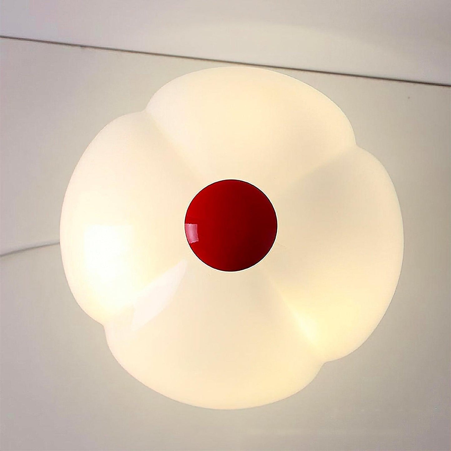 Flower Petal Table Lamp | Chrome Metal & Glass | 29cm Diameter