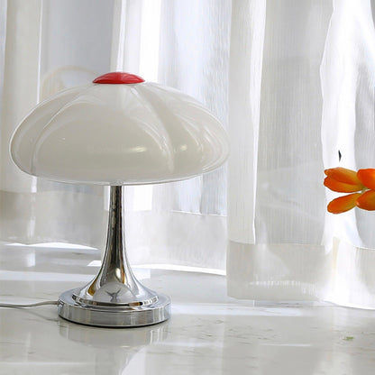 Flower Petal Table Lamp | Chrome Metal & Glass | 29cm Diameter