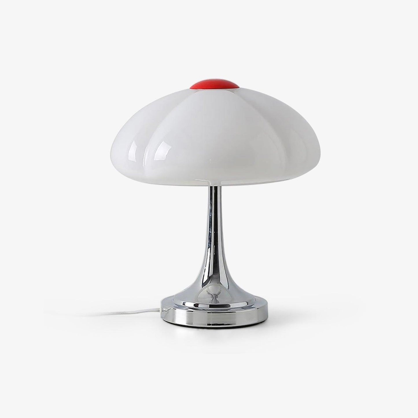 Flower Petal Table Lamp | Chrome Metal & Glass | 29cm Diameter