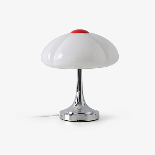 Flower Petal Table Lamp | Chrome Metal & Glass | 29cm Diameter